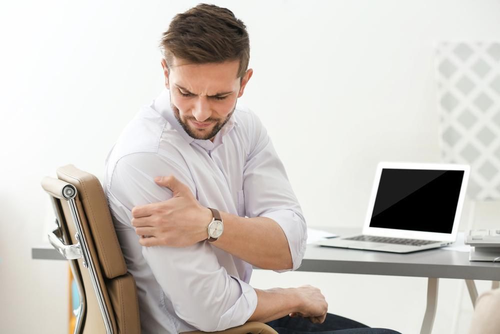 Man with shoulder pain