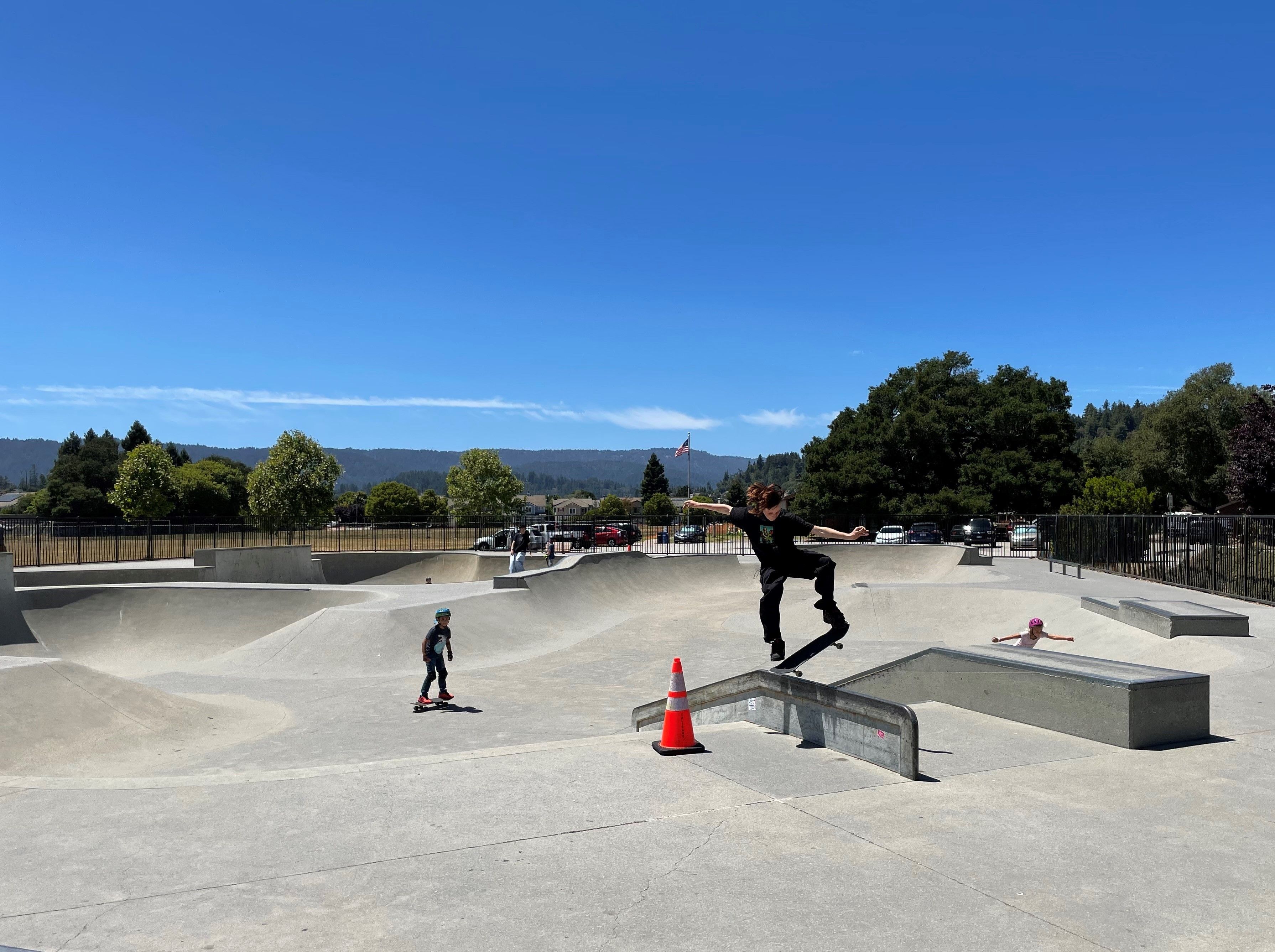 Skate boarding at SkyPark