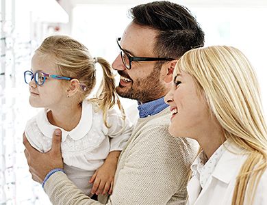 family with glasses