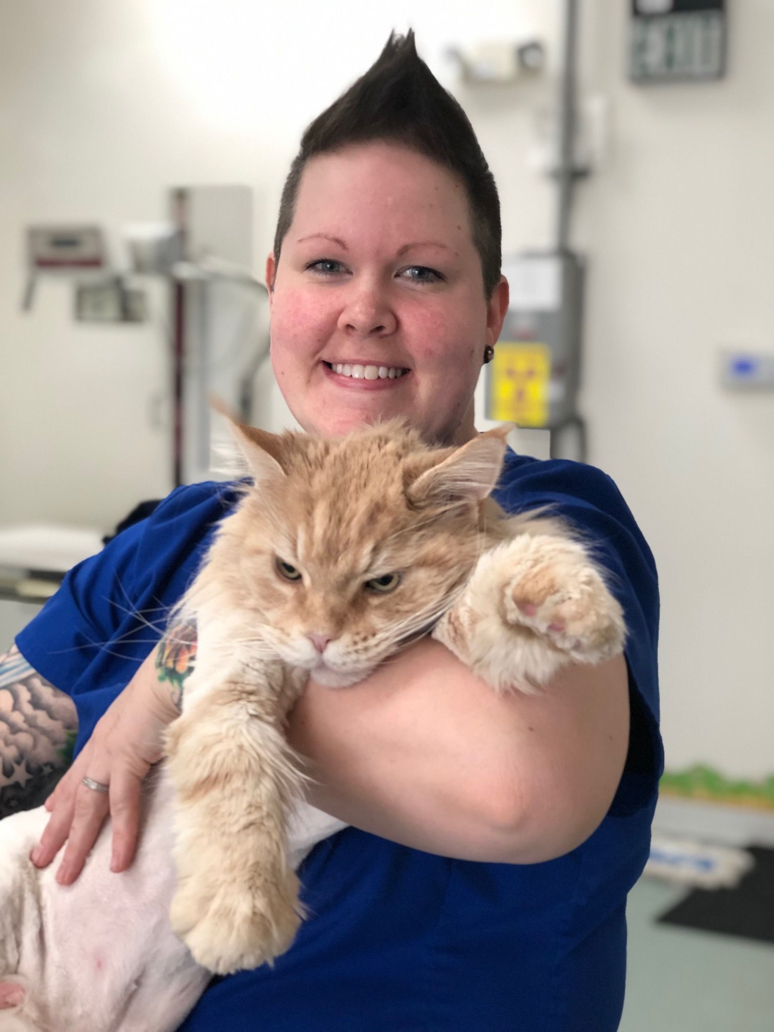 vet and her cat