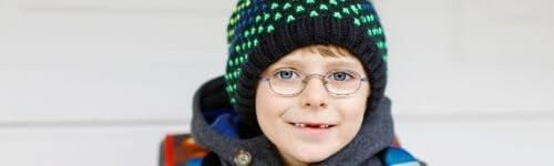 Boy wearing bonnet