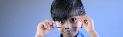 Cool boy with eye glasses
