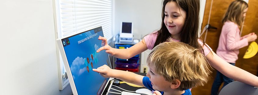 Kids Navigating on a computer screen