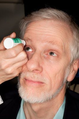 man with dry eyes