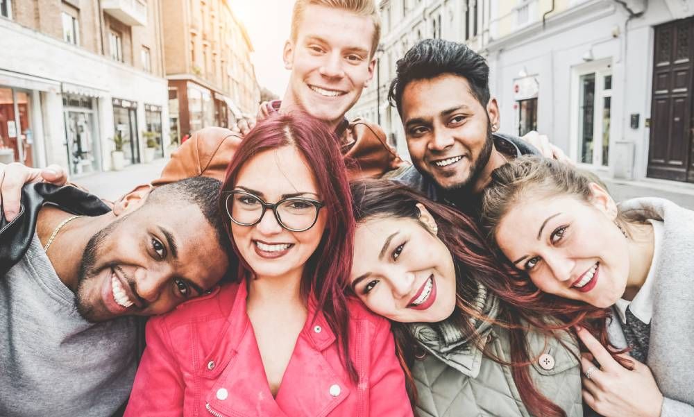 diverse friends