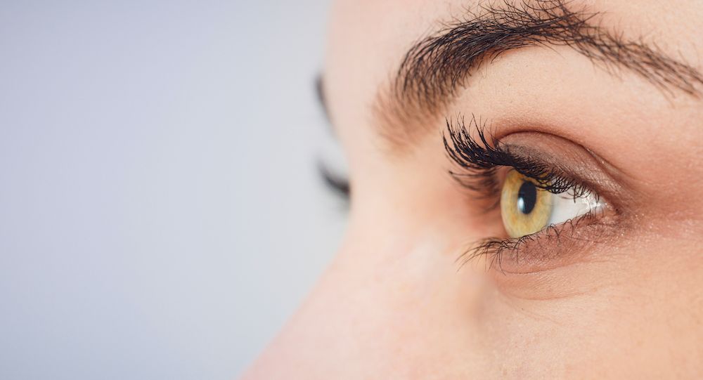 close up of a woman's eye