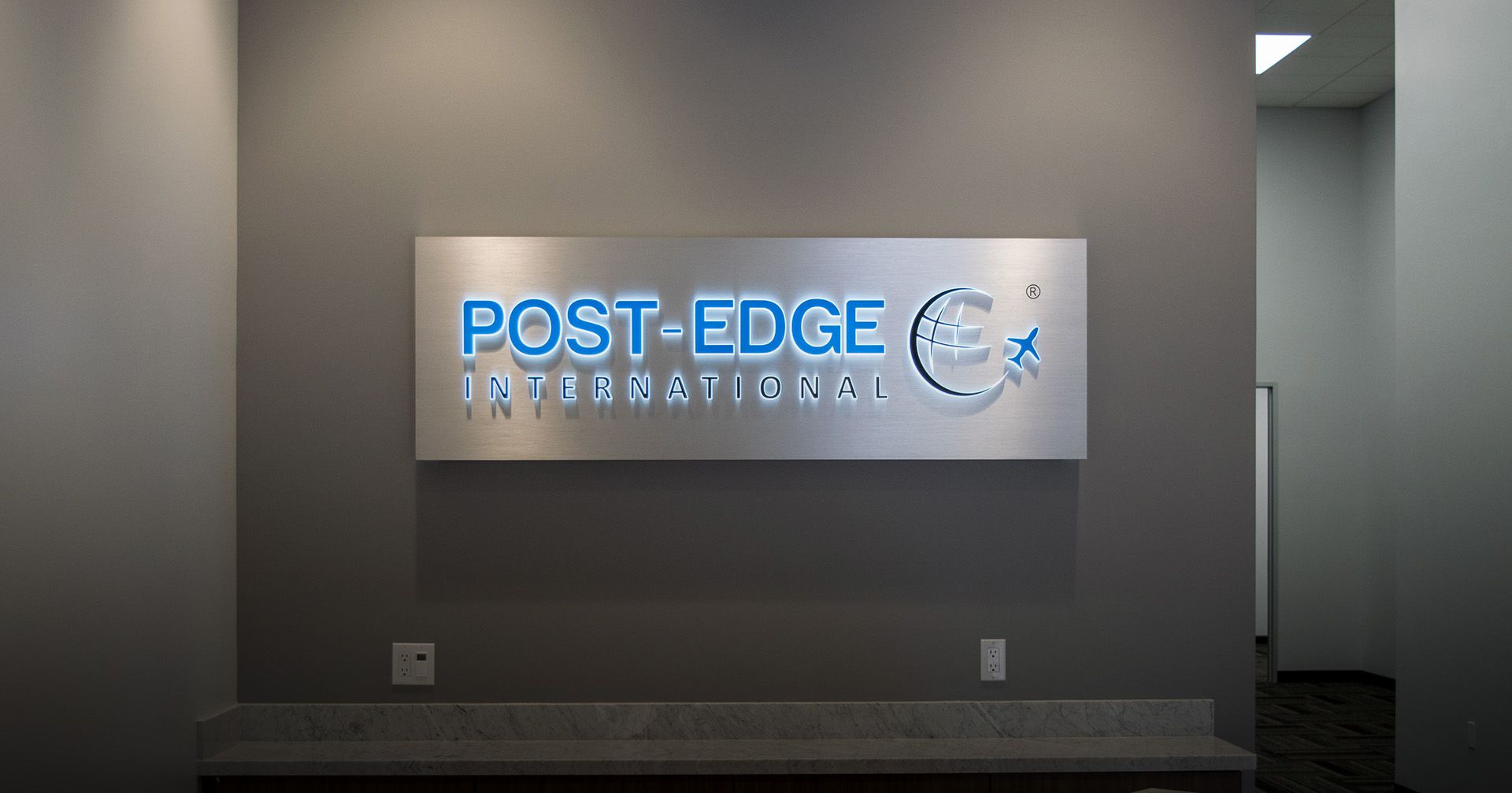 Post-Edge International Logo Blade Signs