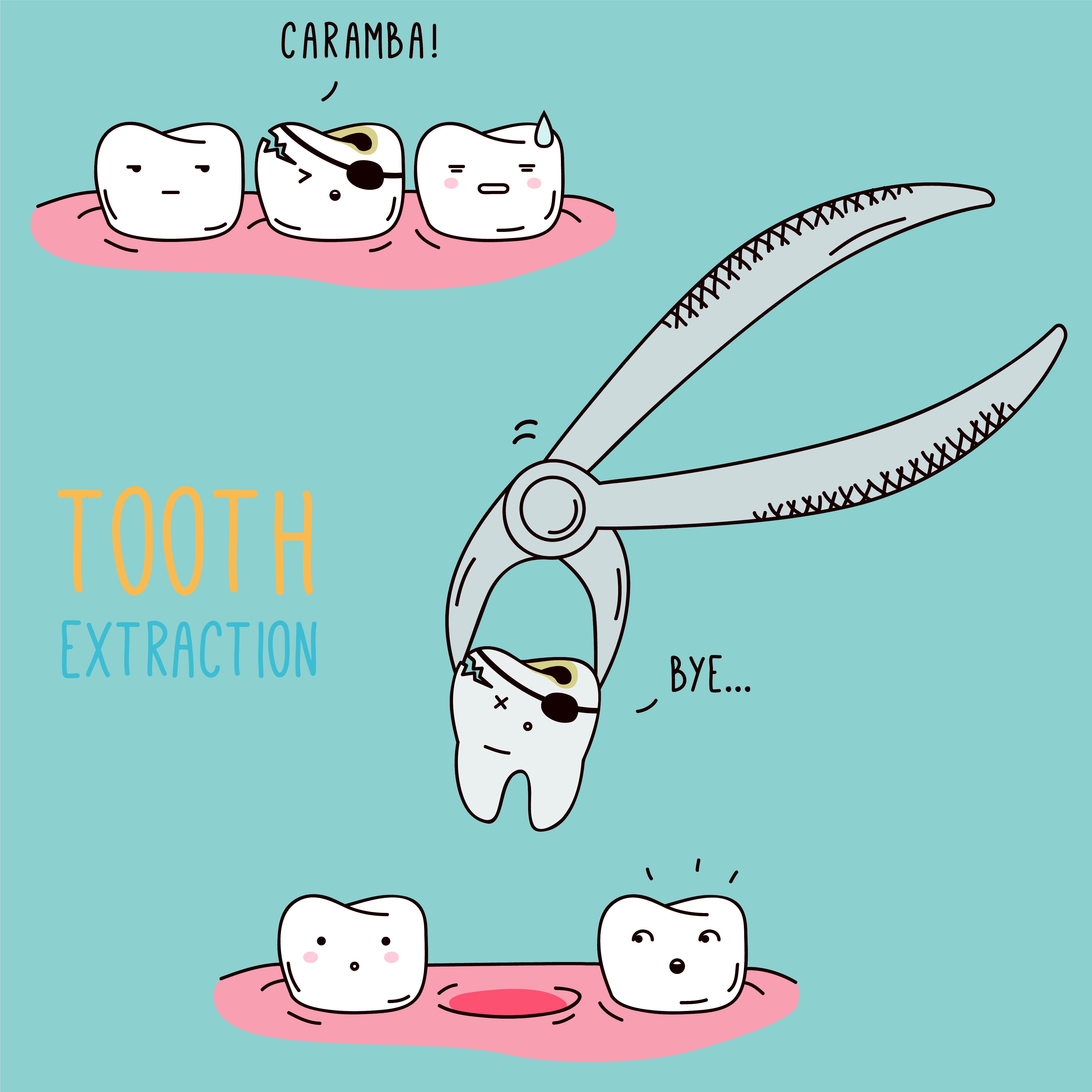 dental extraction cartoon