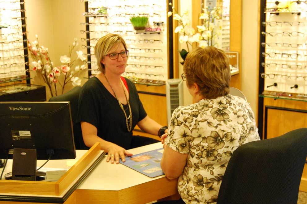 eye doctor with patient