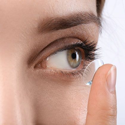 Woman looking at a computer screen