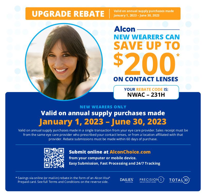 New to an Alcon contact lens? Check out their New Wearer Rebate!