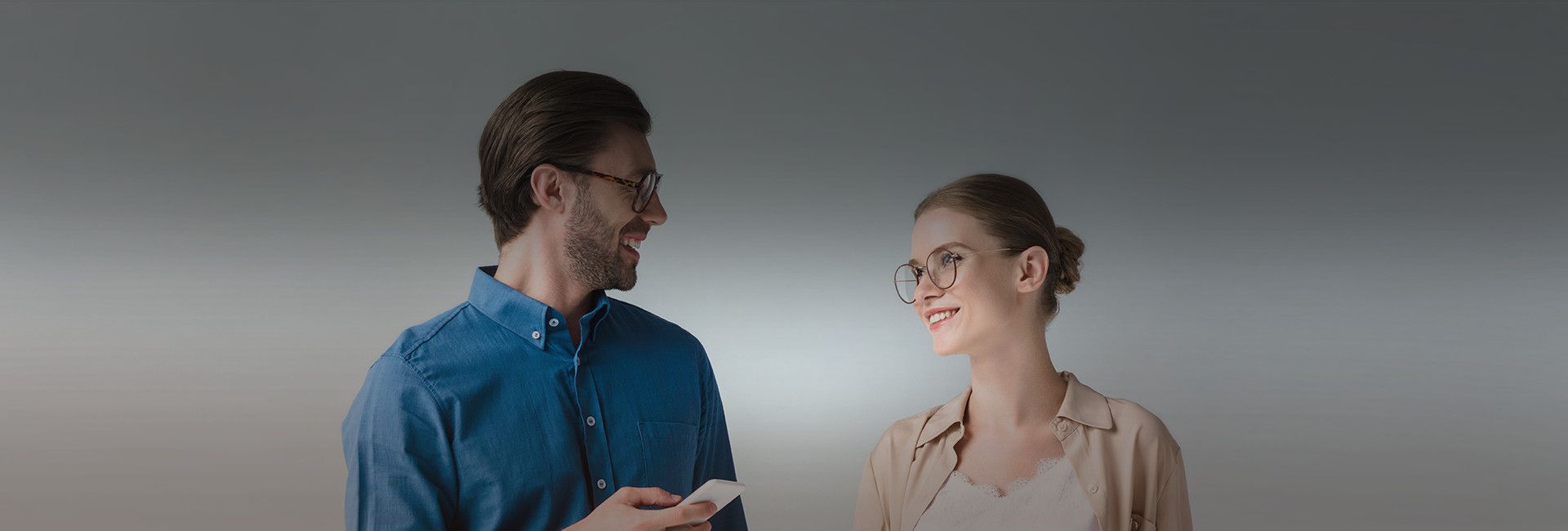 couple in eyeglasses