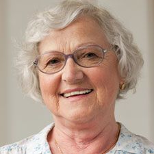 old woman smiling