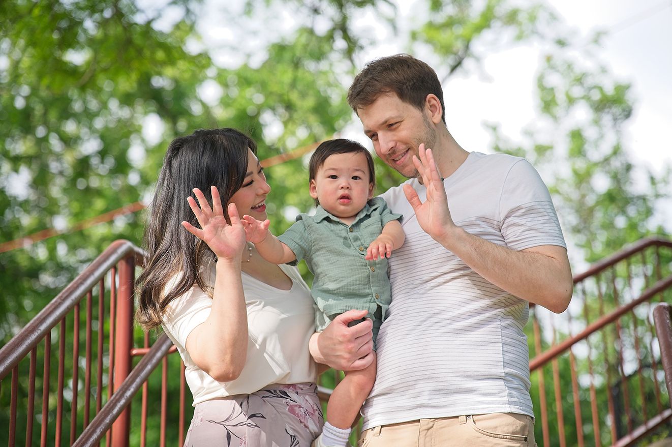 Dr. Wang with her family