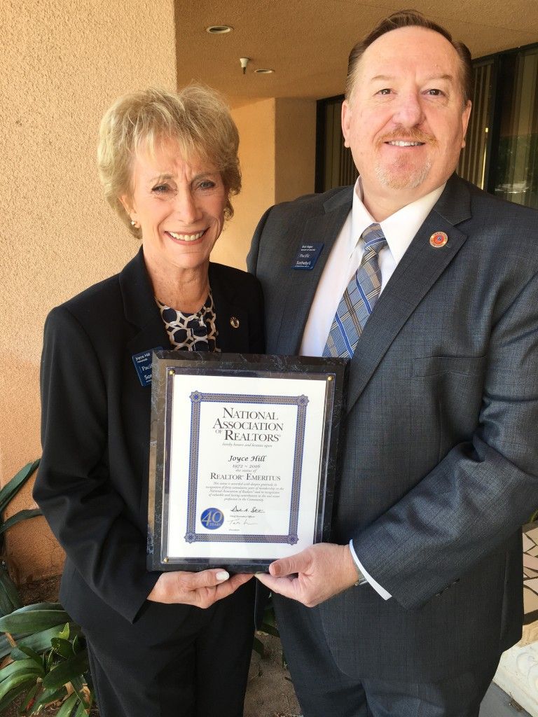 Joyce Hill, Branch Manager for Pacific Sotheby’s International Realty’s La Mesa office, and Rick Hagen, Broker of Record, Pacific Sotheby’s International Realty