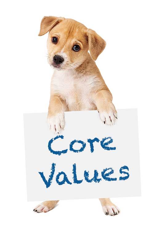 core values puppy pic