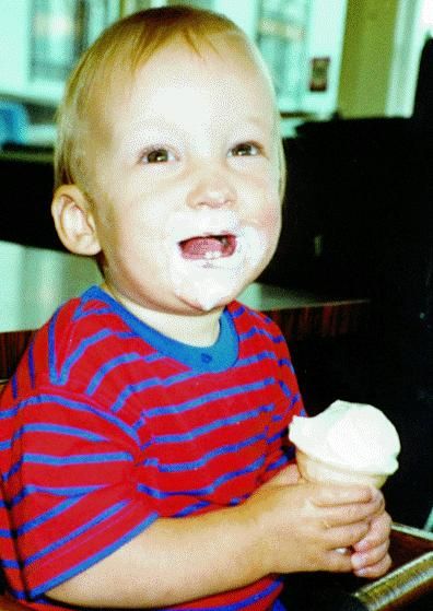 David eating Ice Cream