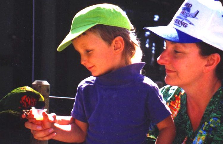 David holding a Lorikeet