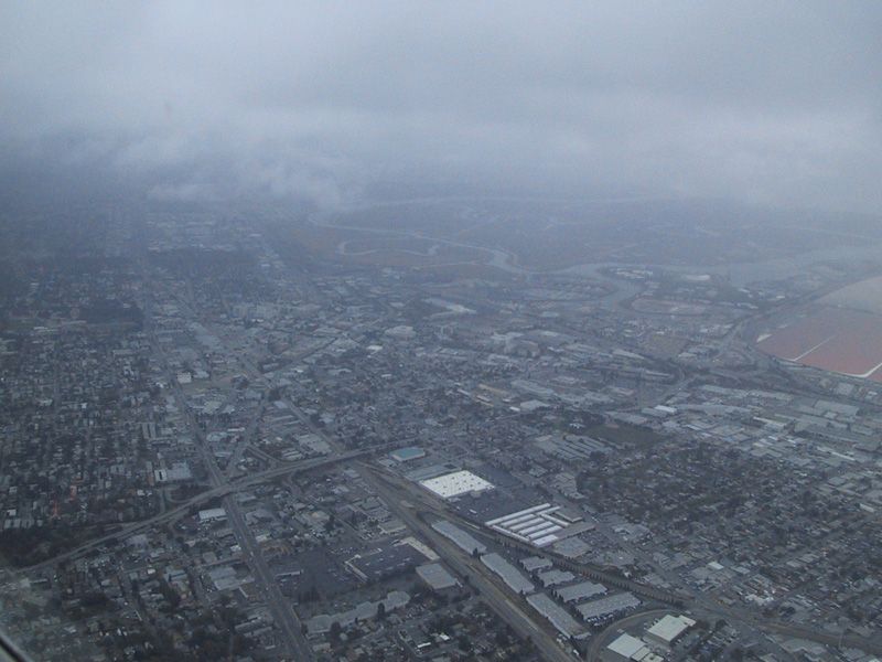 Cloudy view on San Carlos Airport