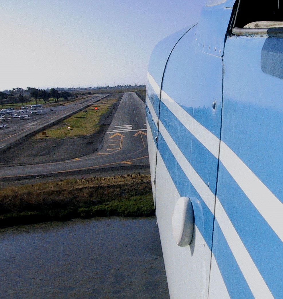 Citabria on short final at Palo Alto