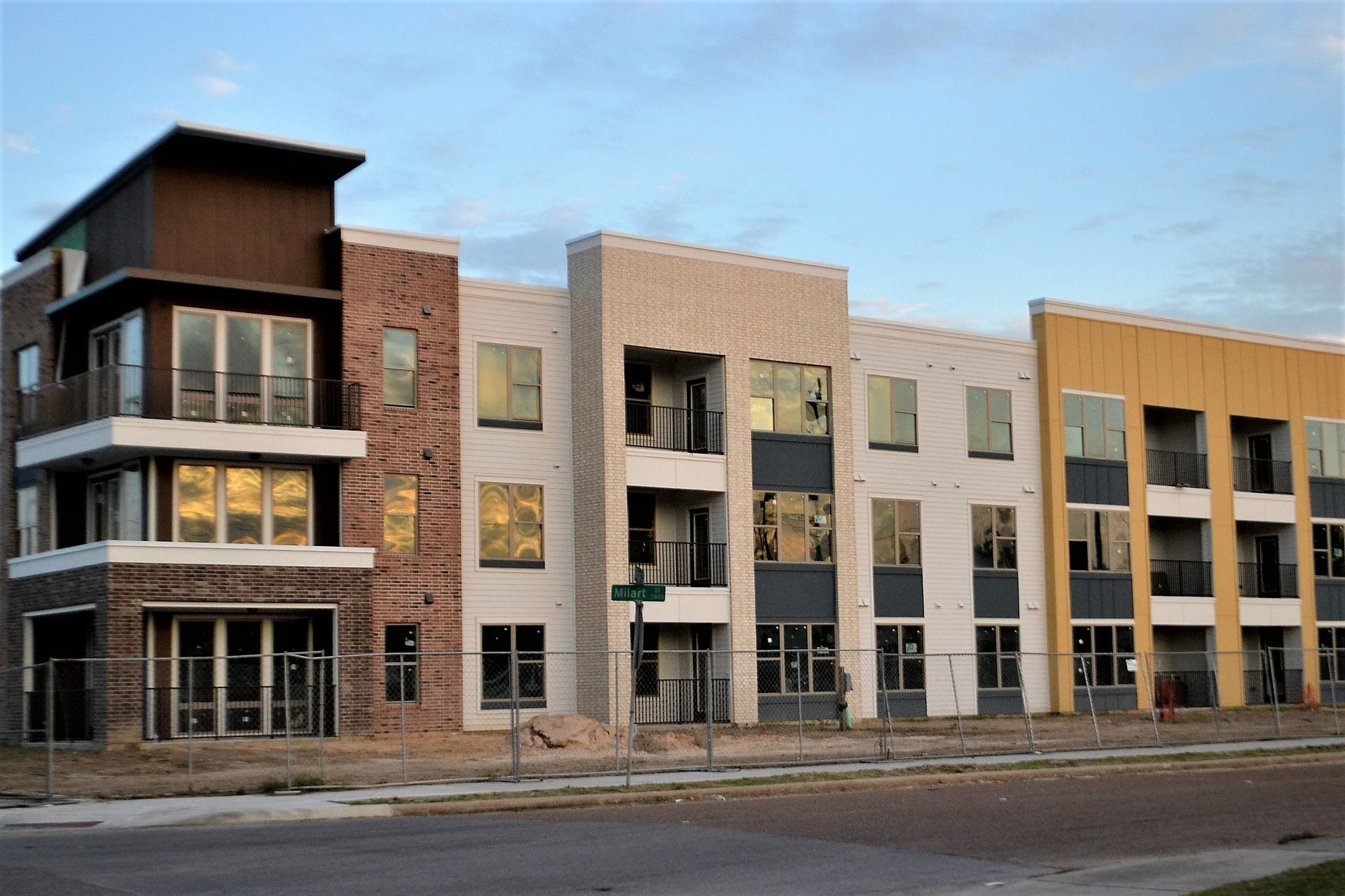 a fenced building